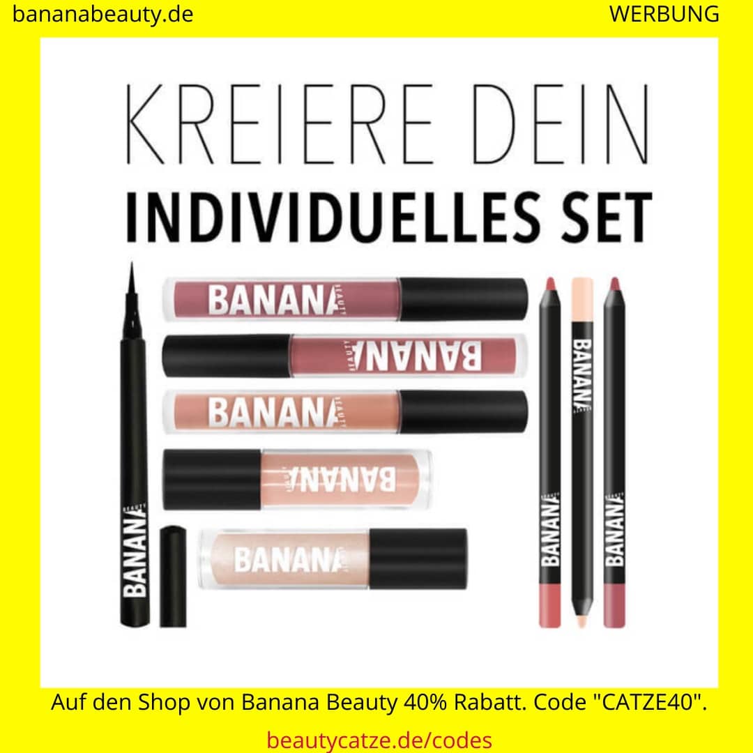 Banana Beauty Set erstellen Produkte Liquid Lipsticks Lipliner Eyeliner beautycatze