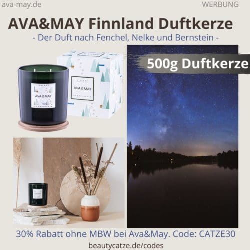 AVA & MAY Erfahrungen Finnland Duftkerze 500g
