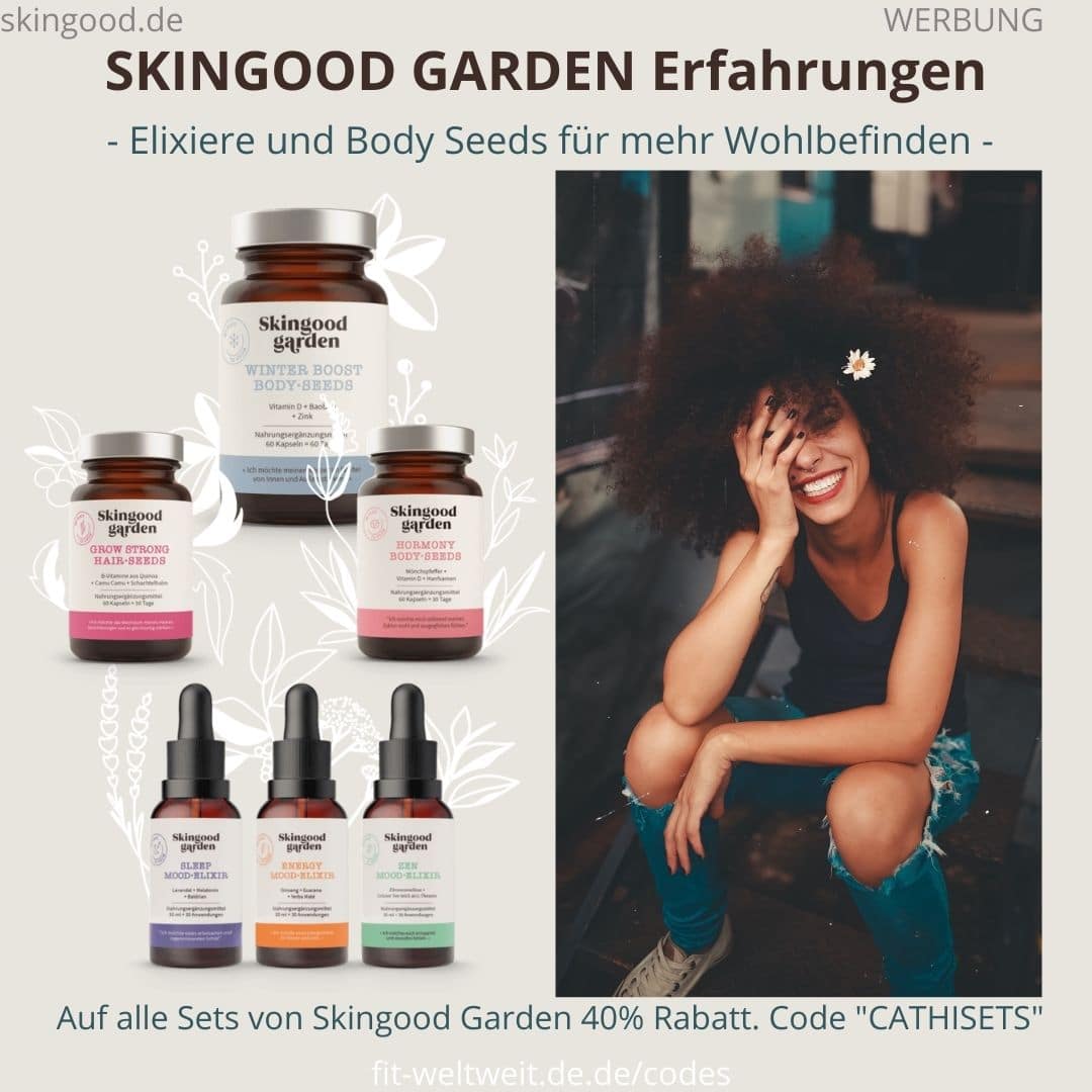 BEWERTUNG ERFAHRUNGEN SKINGOOD GARDEN Test Kapseln Einnahme Anwendung ELIXIERE ELIXIR SLEEP MOOD ZEN Hormony body seeds hair