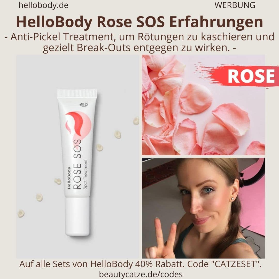 Hello Body Linie ROSE SOS Erfahrungen Anti Pickel Creme Treatment Anwendung Bewertung