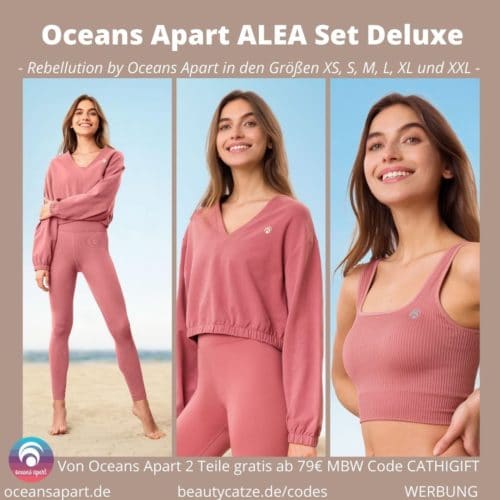ALEA Set Deluxe Oceans Apart Erfahrungen Leggings Pant Bra Sweater Bewertung Größe Stoff