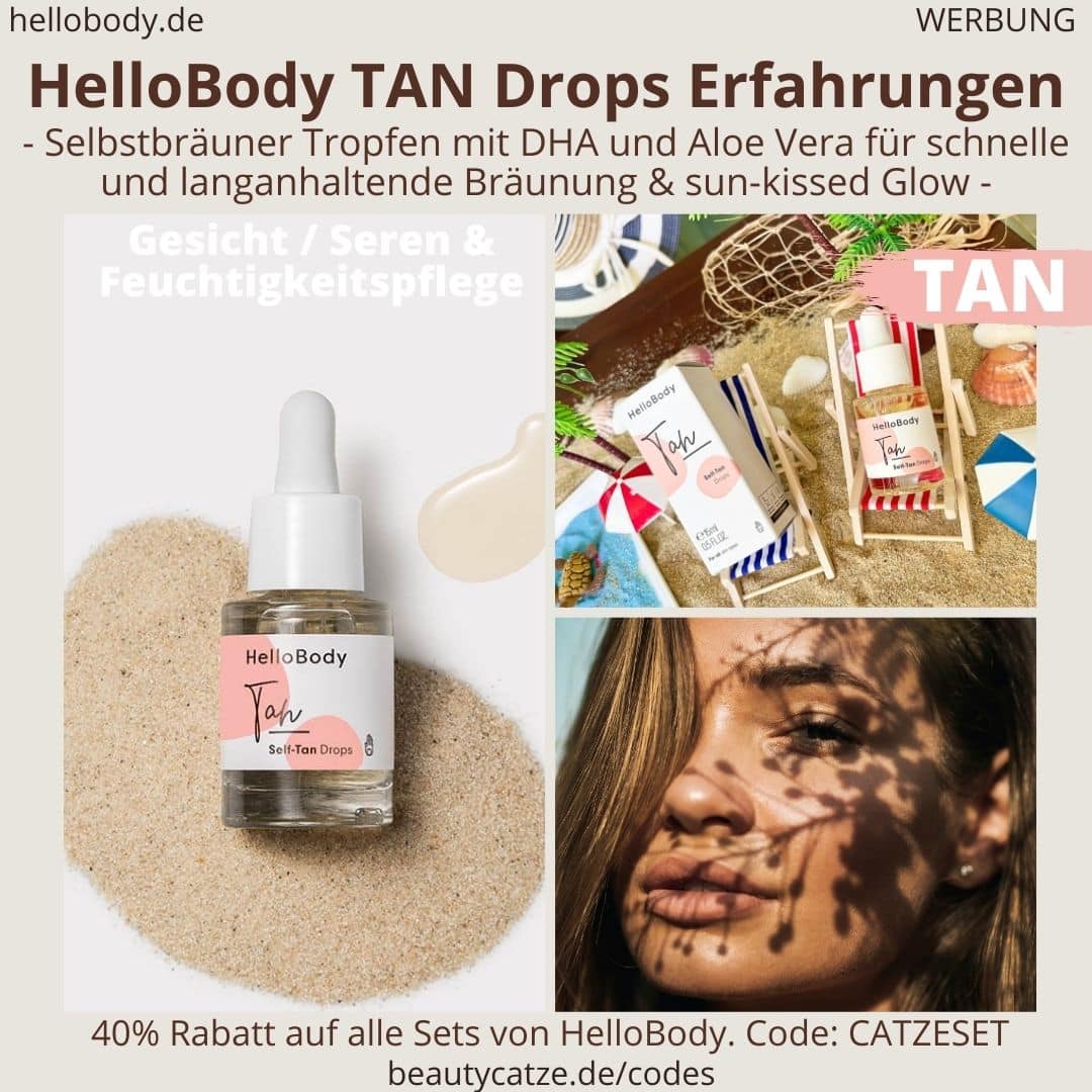 HelloBody Self TAN DROPS Selbstbräuner Tanning Tropfen ERFAHRUNG Test Hello Body