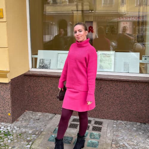 Herbstoutfit Luna Leggings Poppy Sweater Dalia Miniskirt Rock Les Lunes Erfahrungen