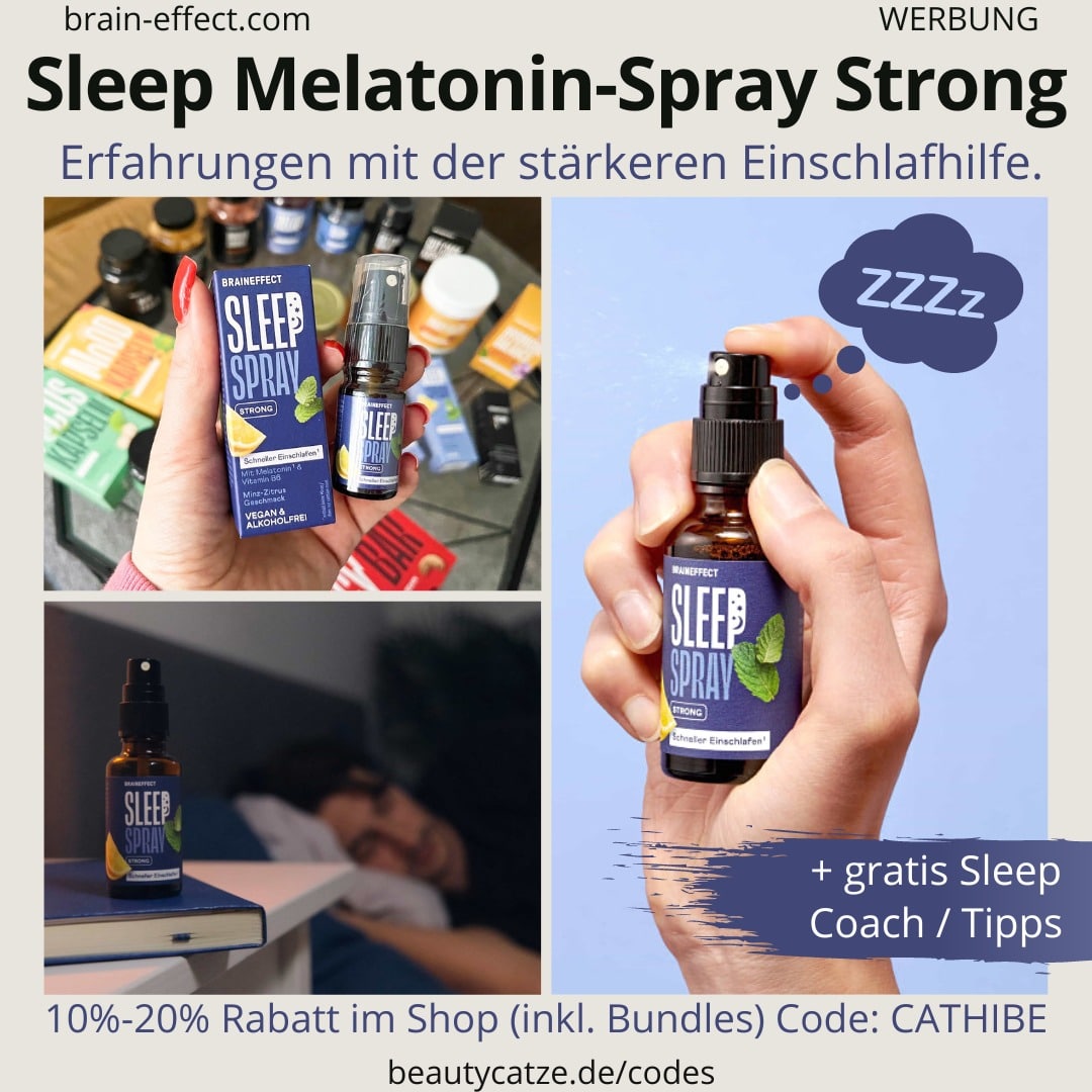 Sleep Spray Strong BRAINEFFECT Erfahrungen Bewertung Test 2 mg Melatonin Wirkung