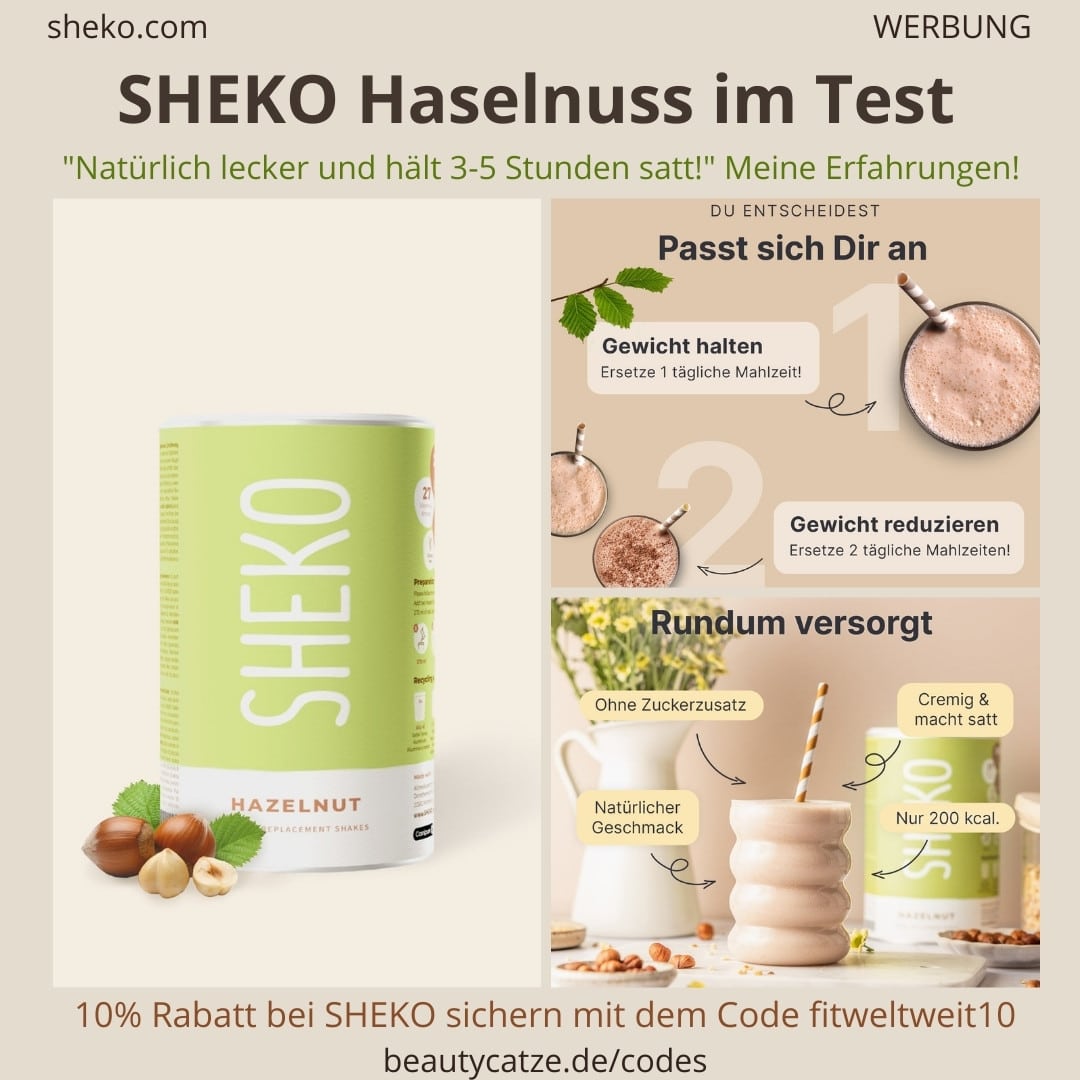 Haselnuss SHEKO Shake im Test Erfahrungen Diät Mahlzeitenersatz Geschmack Wirkung