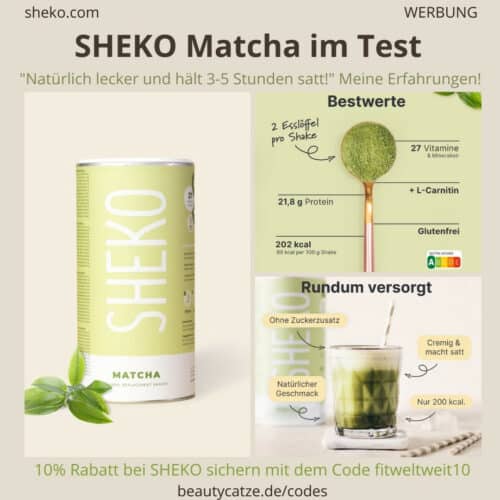 MATCHA SHEKO Shake im Test Erfahrungen Diät Mahlzeitenersatz Geschmack Wirkung