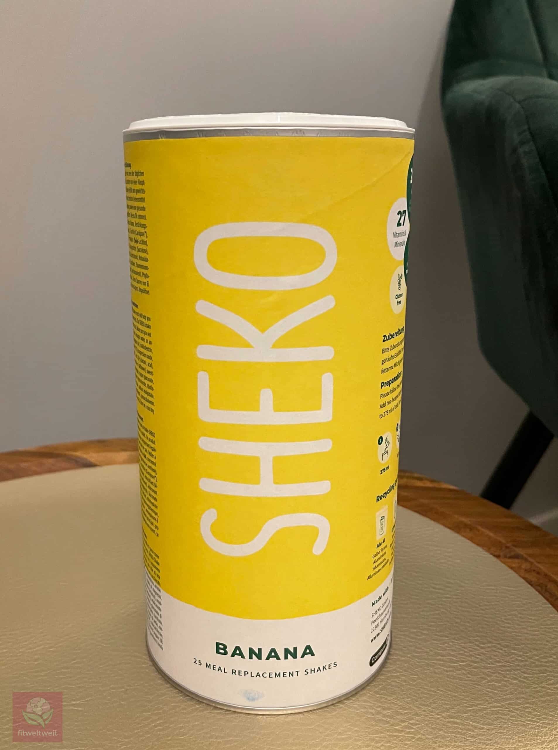 SHEKO Banana Erfahrungen Bananen Proteinshake