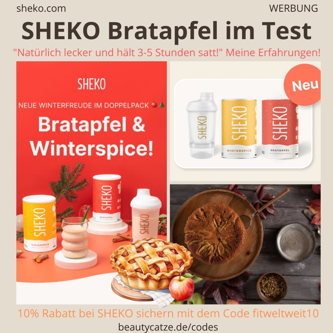 SHEKO Bratapfel Erfahrungen Shakes im Test Sättigung Wintersorten