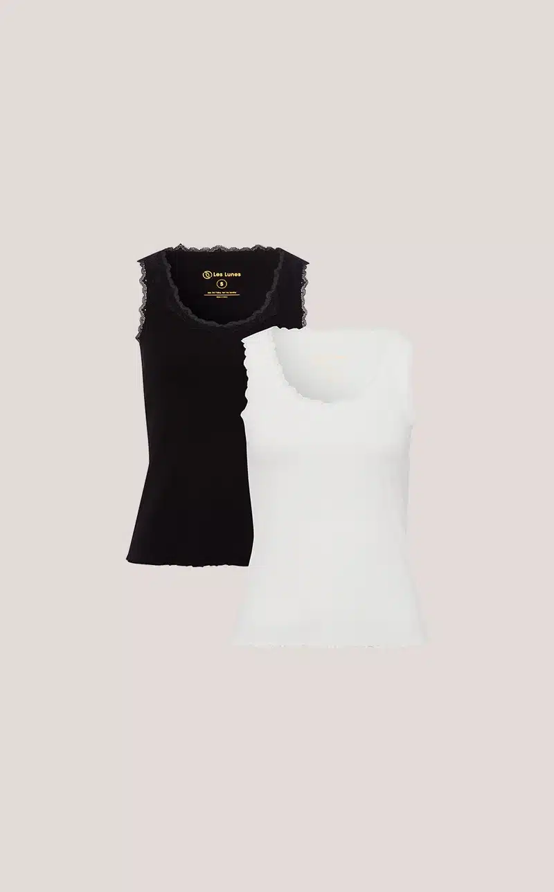 Schwarz und weiß - Überhaupt nicht langweilig, sondern zeitlos The Maala Top Double Set Black and Off White - Ein classic Must-Have für den Sommer 2024