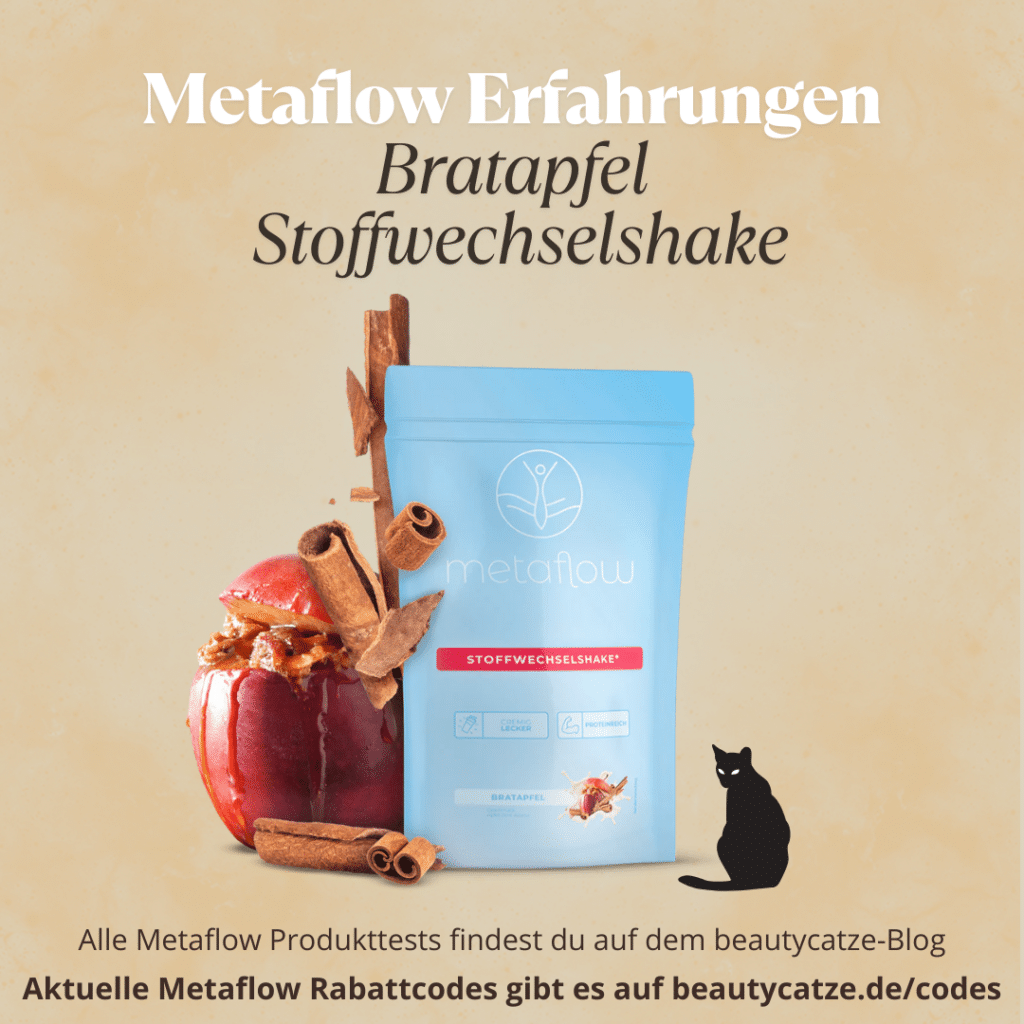 Bratapfel Stoffwechselshake Metaflow Erfahrungen 2026 Produkttest – Geschmack, Kalorien, Zubereitung, Wirkung & Rabattcode