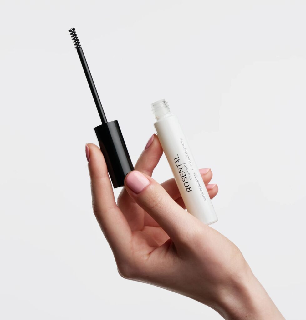 Growth Brow Gel von Rosental Organics mit Bürstchen zur Fixierung und Pflege der Augenbrauen